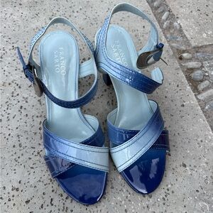 Franco Sarto Two-Tone Blue Strappy Sandals